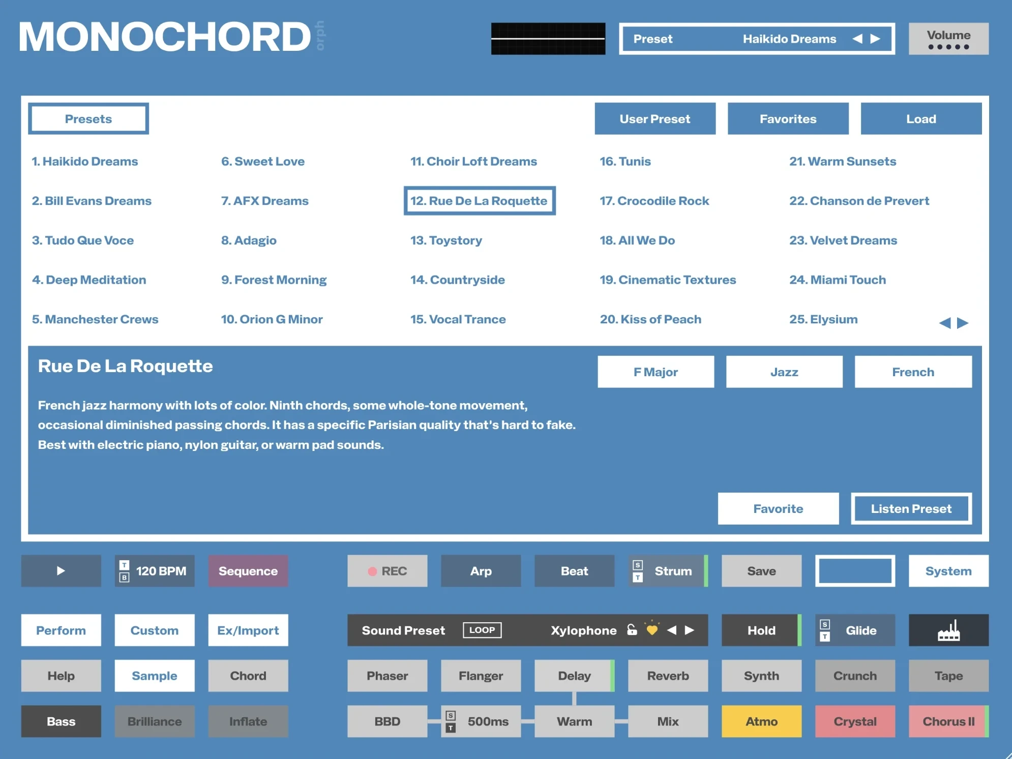 MONOCHORD - Presets